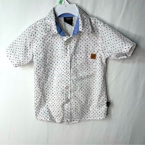 American Hawk Button-Down Shirt Toddlers Kids Boy Multicolor Dots Size 2T